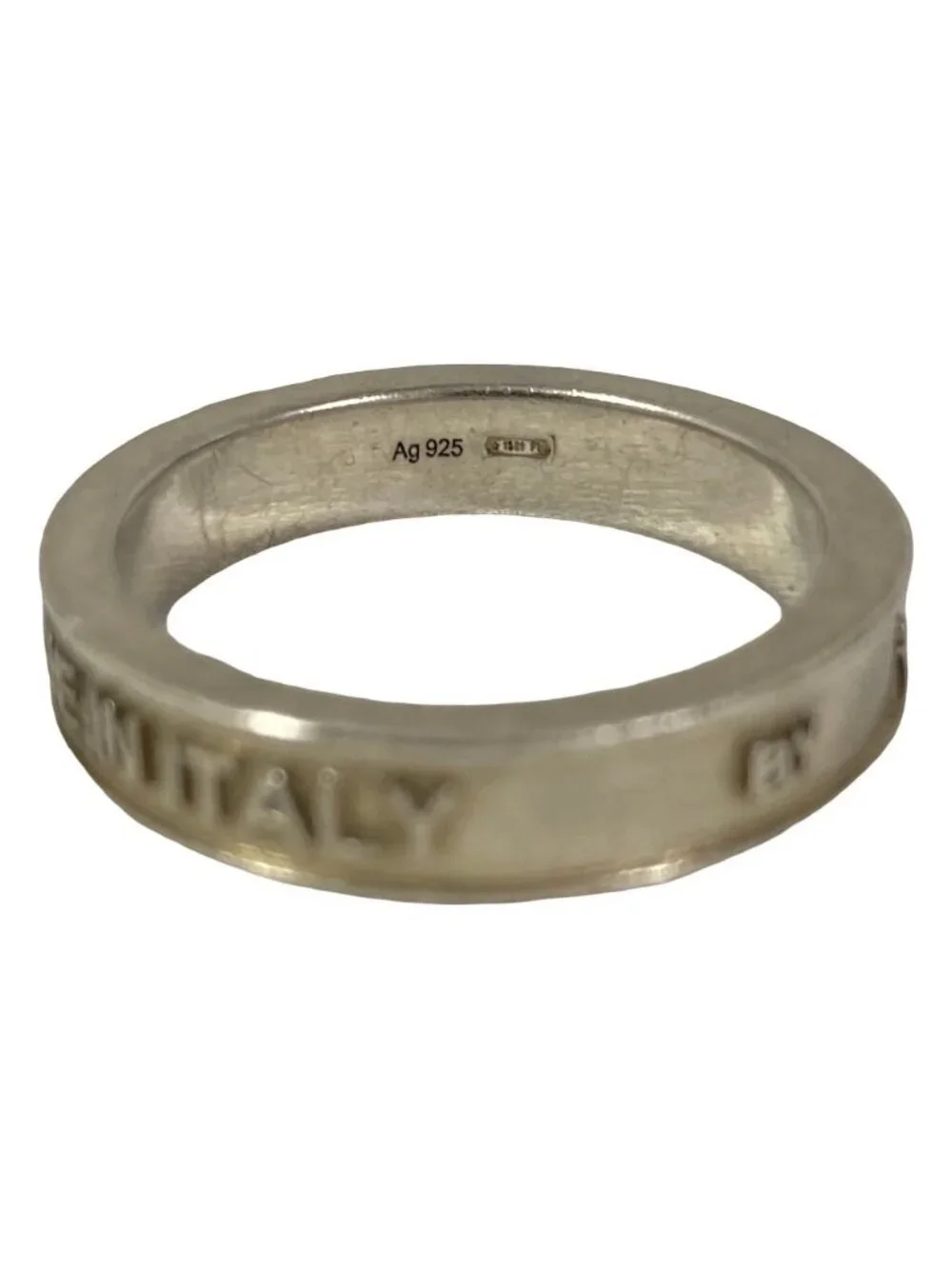 Gucci Interlocking Script Logo Ring 925 22 Silver